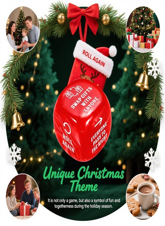 Aeonovs Santa Swap Gift Exchange Dice, White Elephant Gift Exchange Game, Christmas Stocking Stuffers for Adult Women Men, Secret Santa Gifts for Coworker, Most Popular Gifts 2025 for Women Men - Image 2